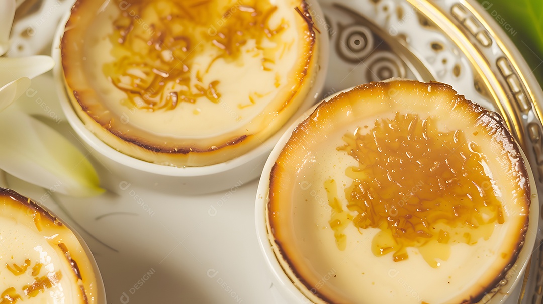 Quindim uma sobremesa doce de creme de coco