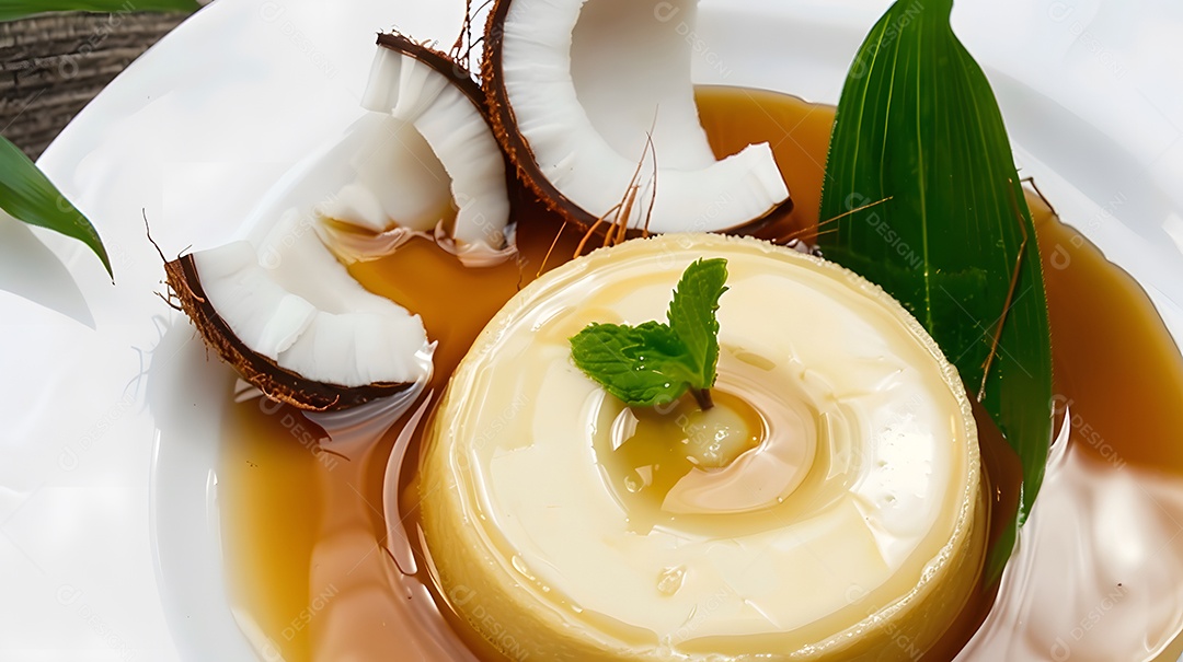 Quindim uma sobremesa doce de creme de coco