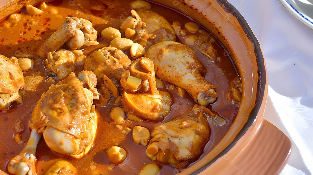 Ximxim de galinha um saboroso ensopado de frango e amendoim