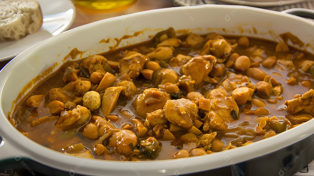 Ximxim de galinha um saboroso ensopado de frango e amendoim