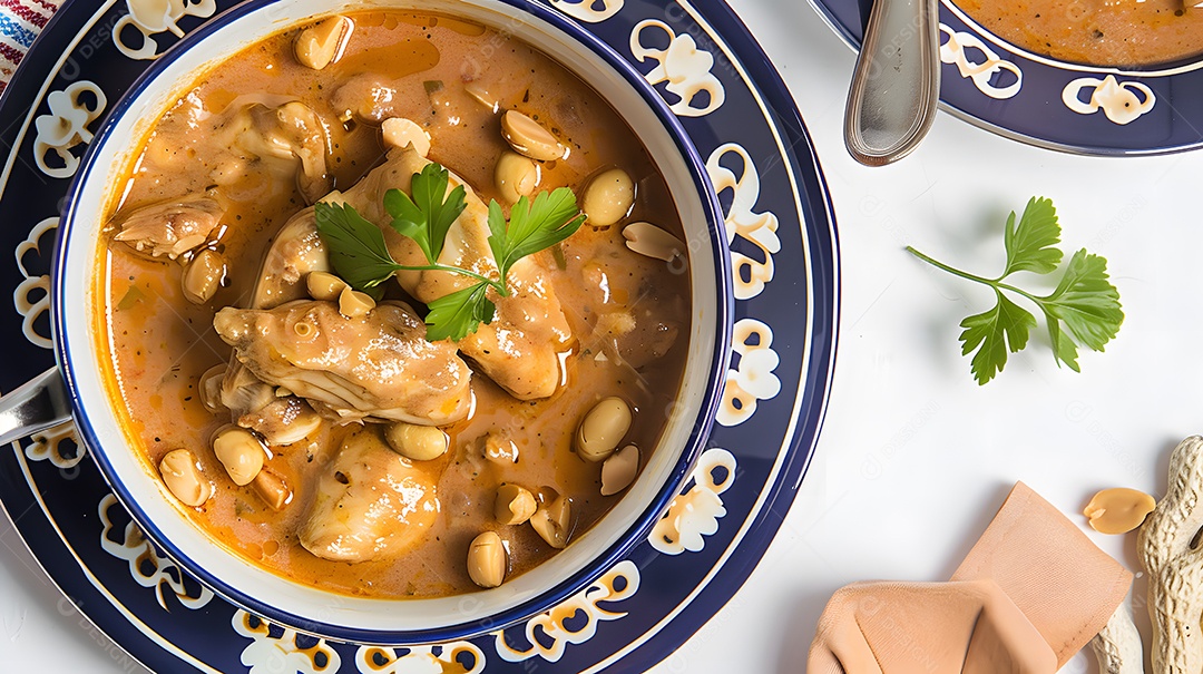 Ximxim de galinha um saboroso ensopado de frango e amendoim