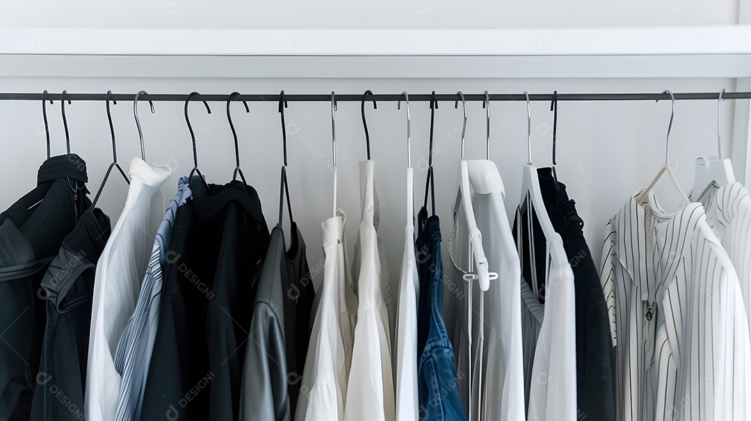 Um guarda roupa minimalista com uma coleção cápsula de peças essenciais