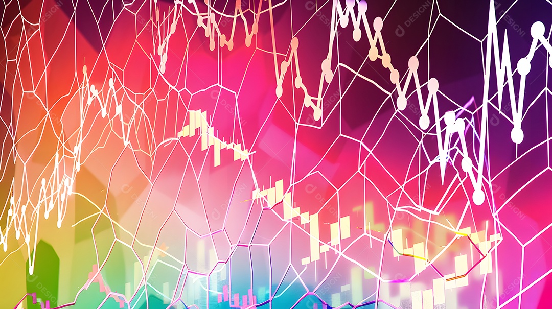 Padrões comerciais representados em um fundo de gráfico moderno