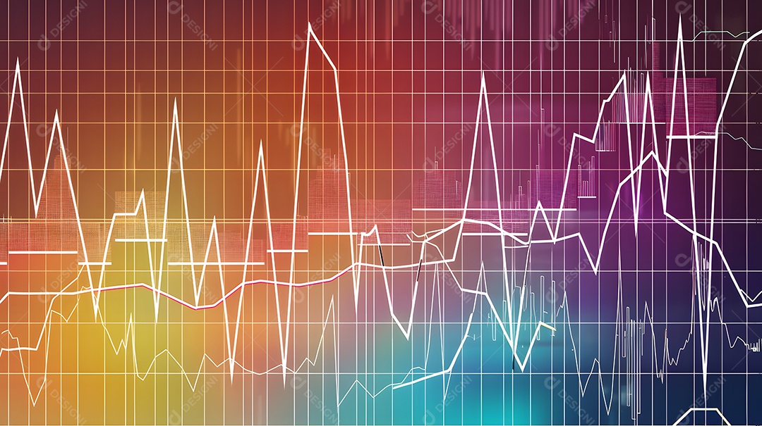 Padrões comerciais representados em um fundo de gráfico moderno