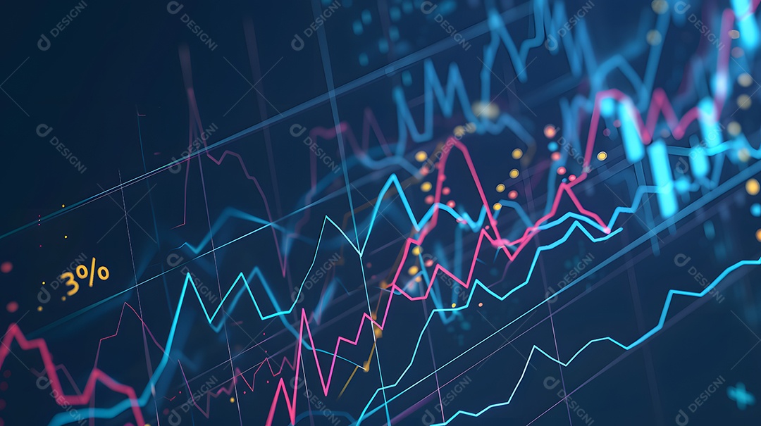Antecedentes do gráfico abstrato apresentando troca de dados em finanças