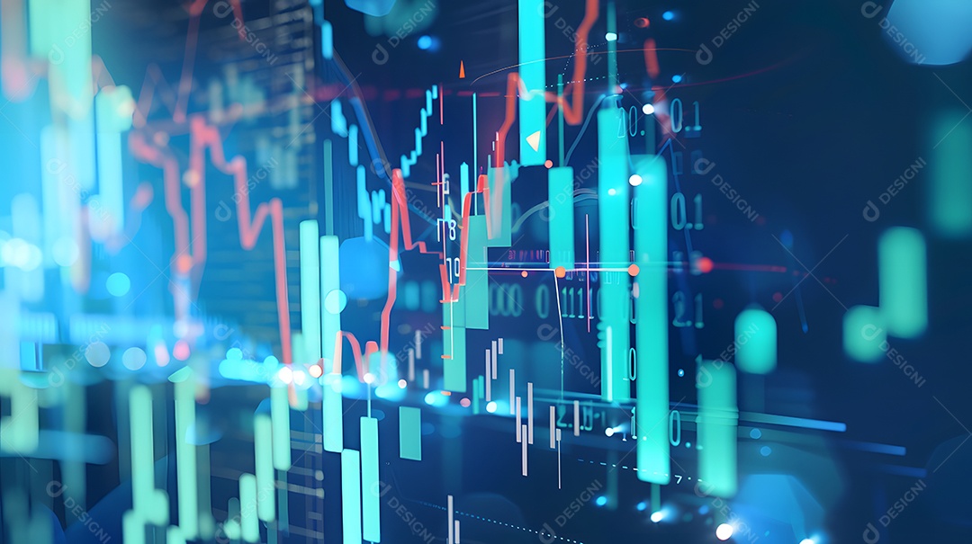 Visualização abstrata da troca de dados financeiros