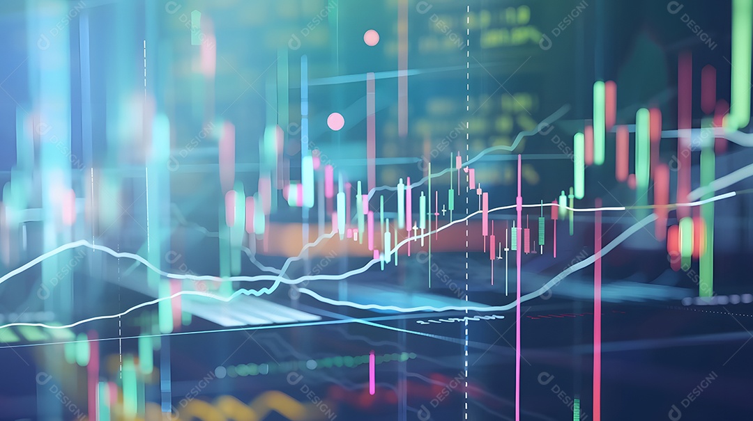 Visualização abstrata da troca de dados financeiros