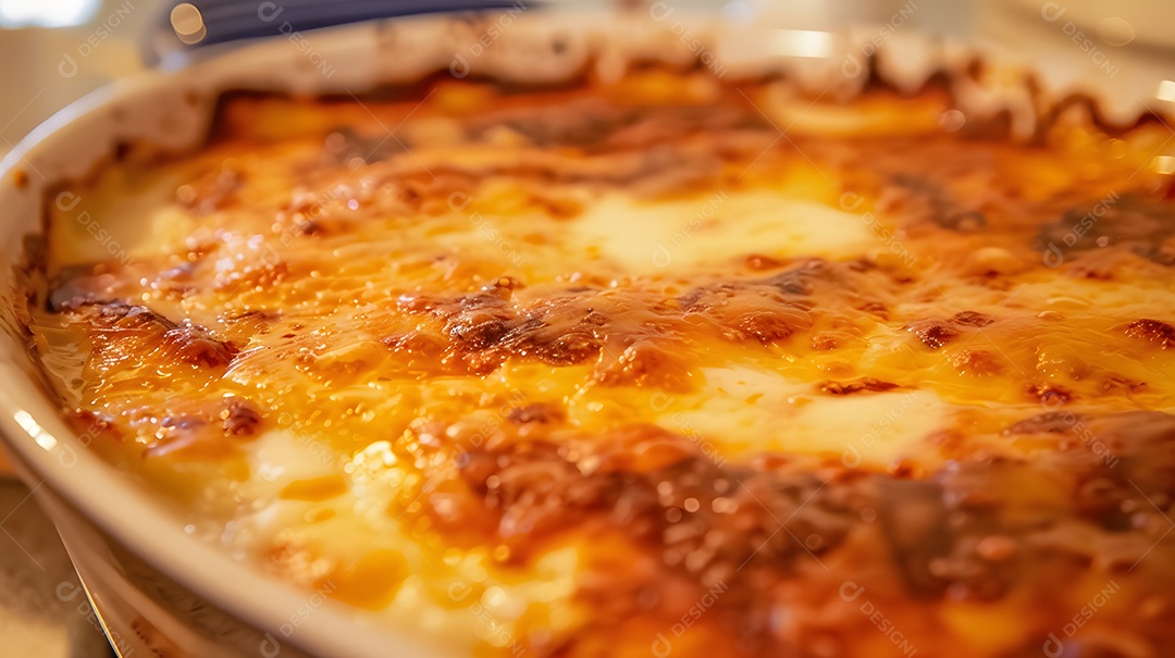 Um dauphinois gratinado cremoso e com queijo