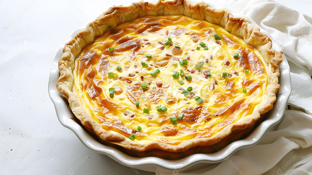 Uma quiche cremosa Lorraine