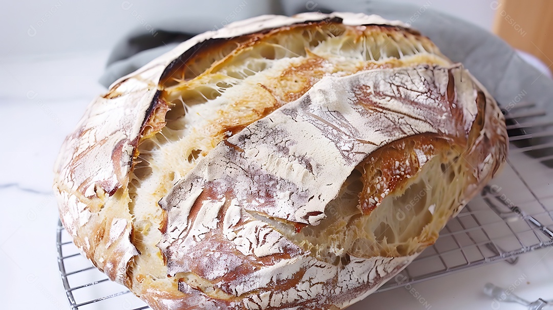 Um pão pain de campagne crocante e mastigável