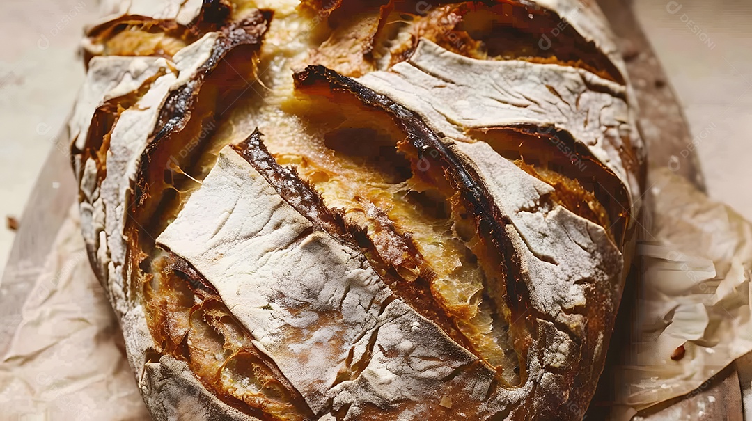 Um pão pain de campagne crocante e mastigável