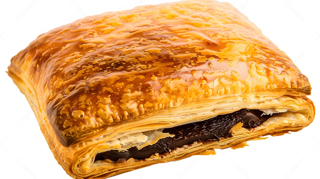 Uma massa escamosa de pain au chocolate