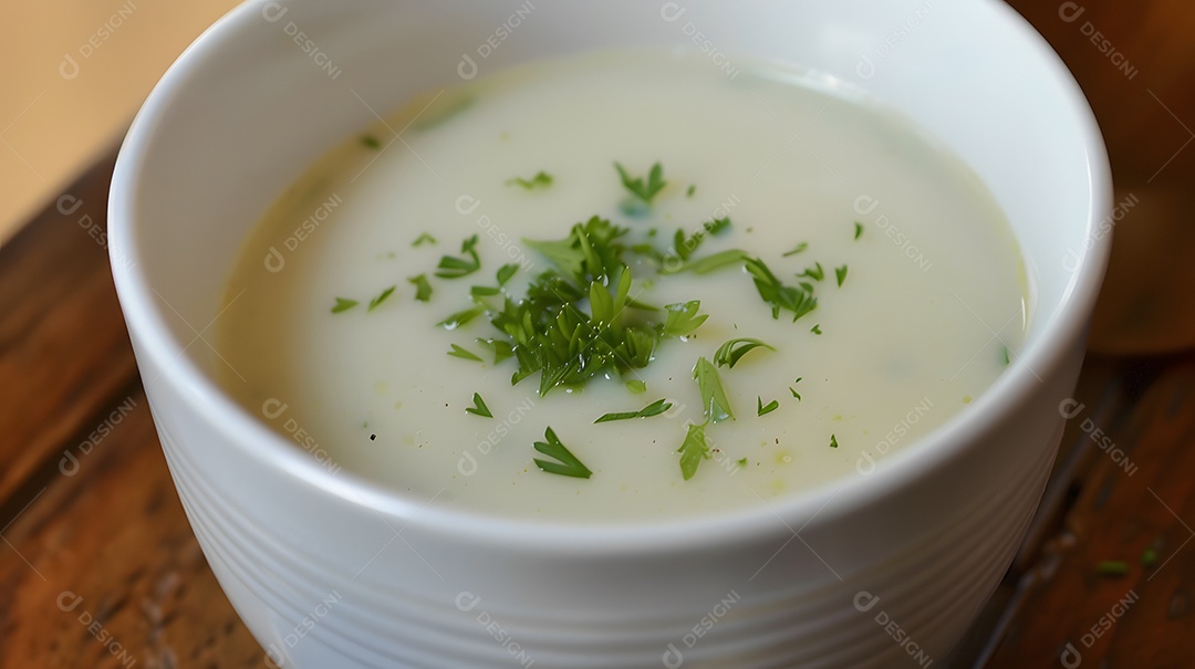Uma sopa vichyssoise leve e refrescante