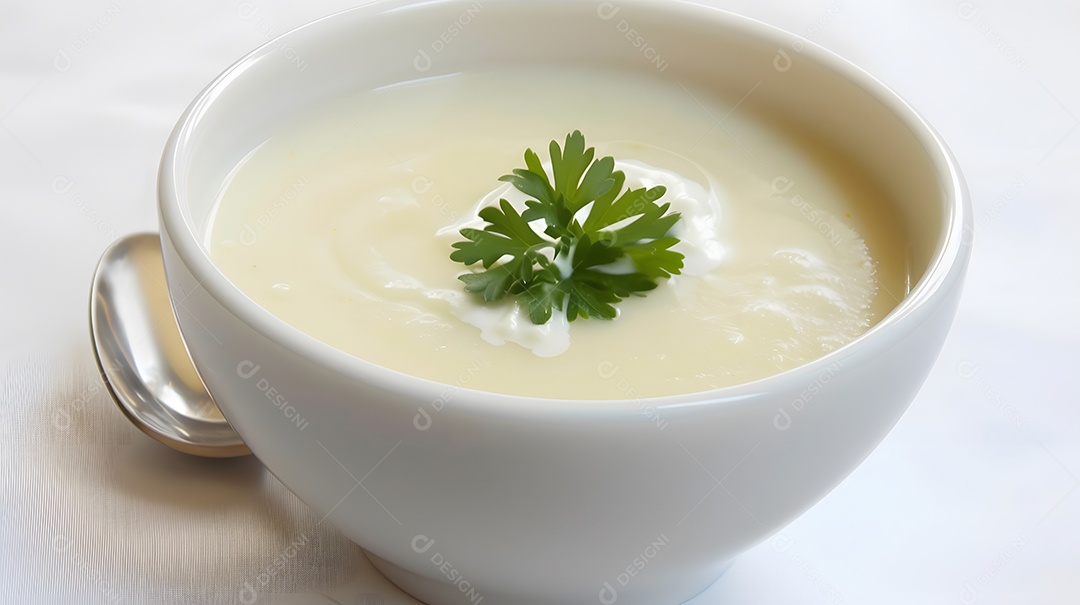 Uma sopa vichyssoise leve e refrescante