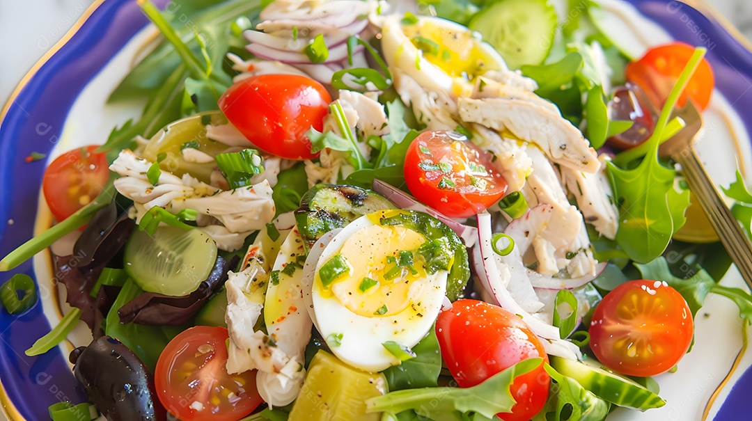 Uma refrescante salada niçoise