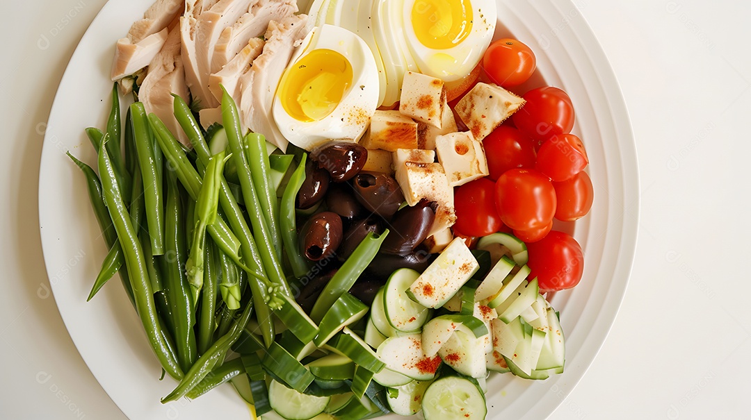 Uma refrescante salada niçoise