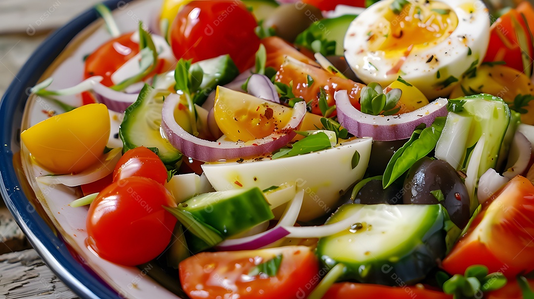 Uma refrescante salada niçoise