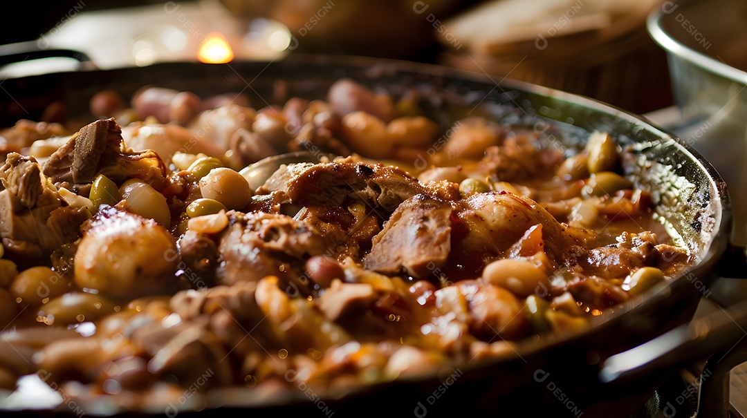 Uma rica caçarola de casoulet