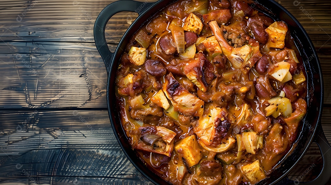 Uma rica caçarola de cassoulet