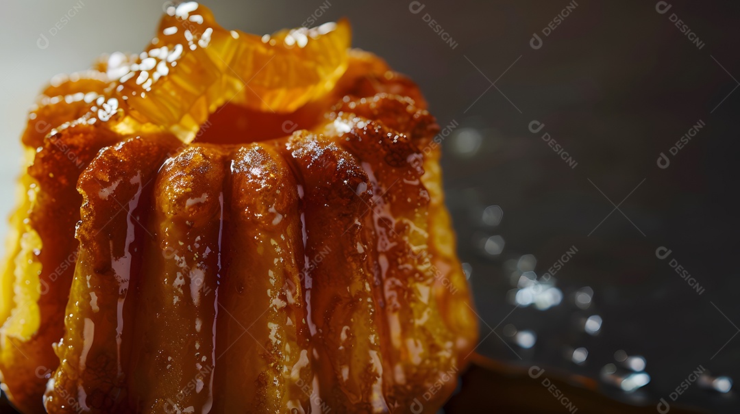 Pastel de canelé doce e açucarado