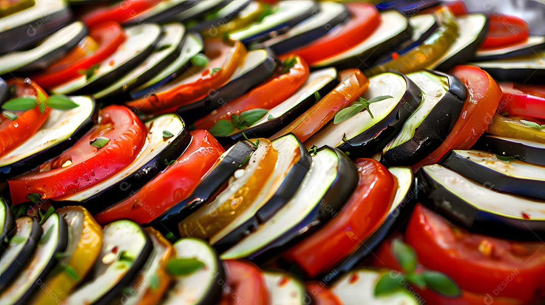 Um prato tradicional de ratatouille