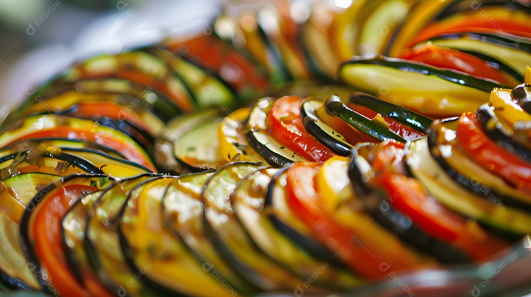 Um prato tradicional de ratatouille