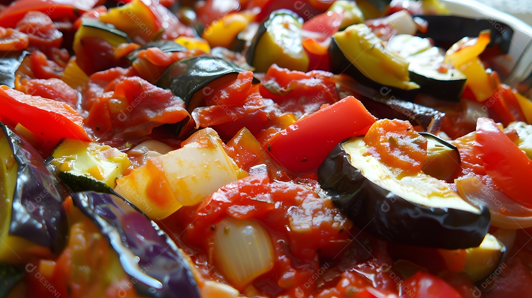 Um prato tradicional de ratatouille