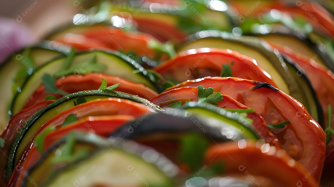 Um prato tradicional de ratatouille