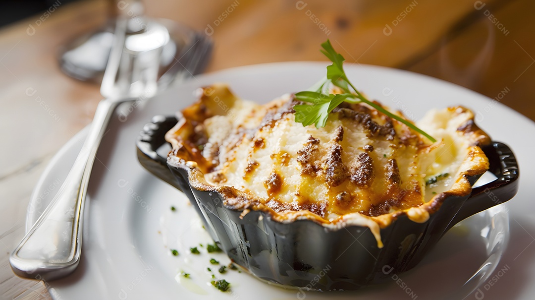 Uma coquille St Jacques amanteigada e escamosa