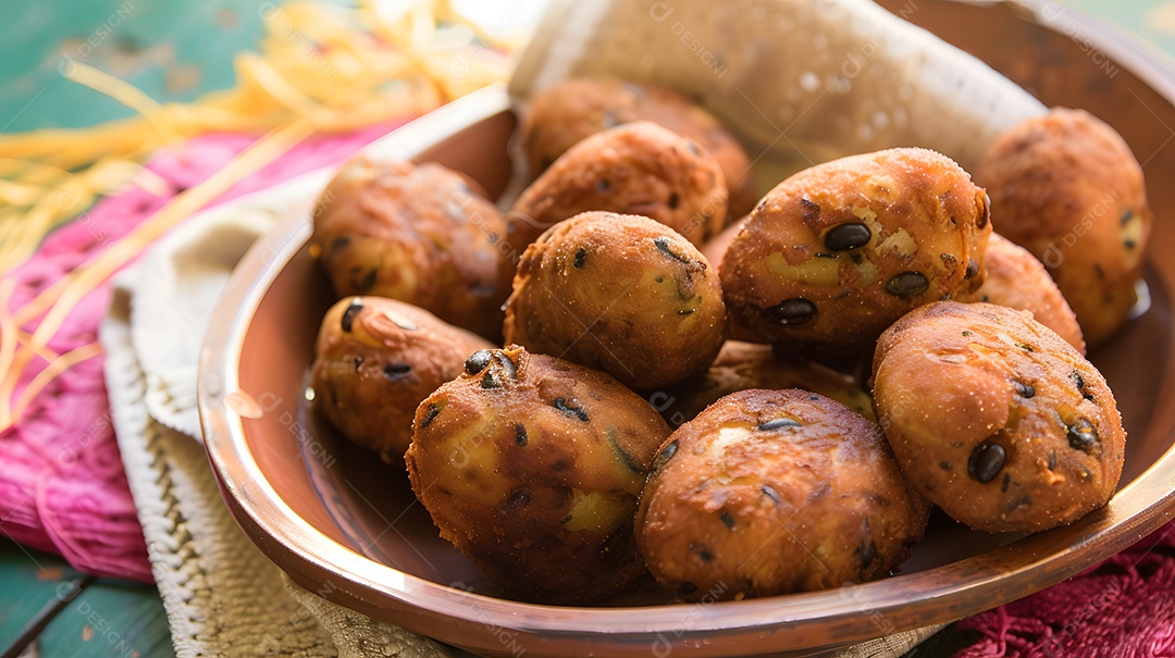 Acarajé delicioso em um prato