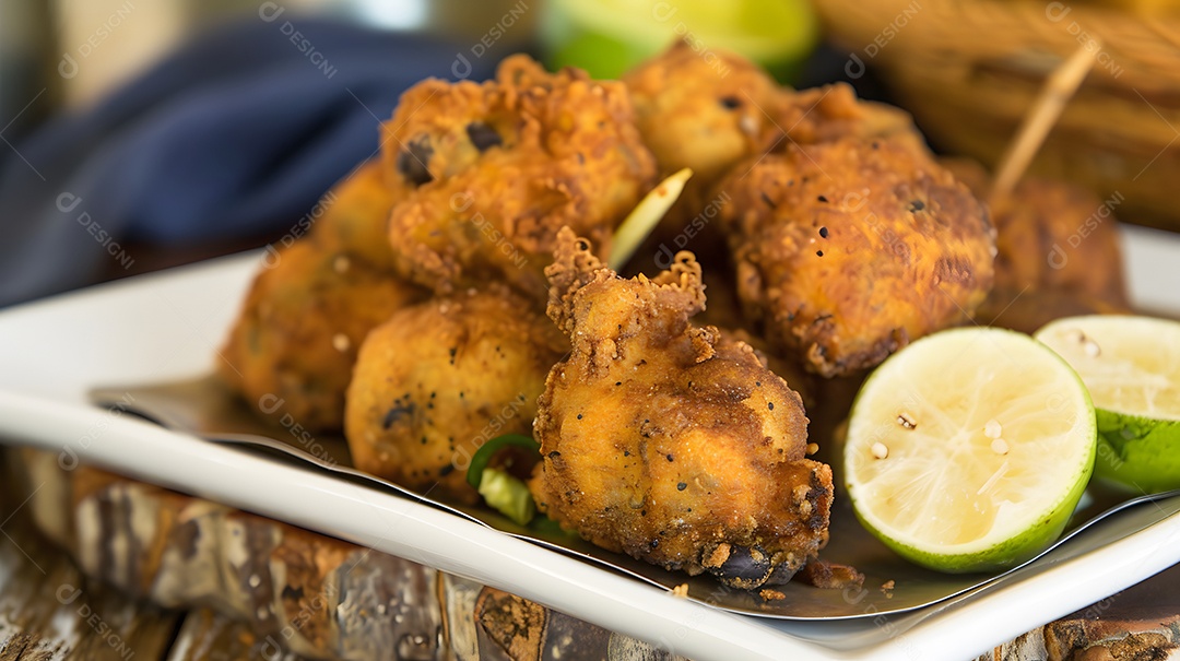 Acarajé bolinhos fritos de ervilha preta
