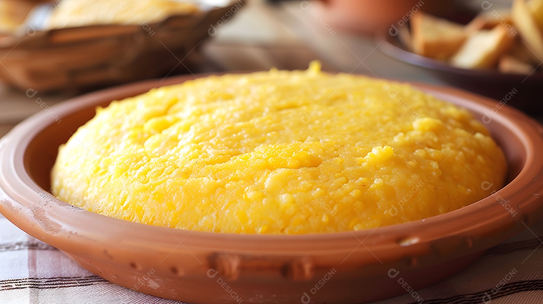 Cuscuz um prato de fubá semelhante á polenta