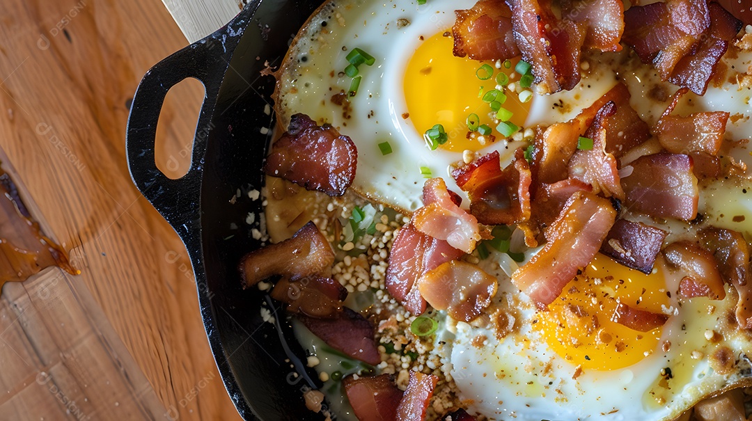 Farinha de mandioca torrada com bacon e ovos