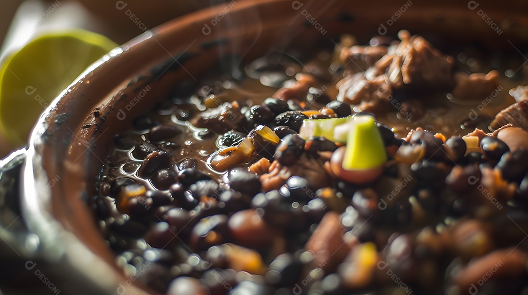 Feijoada um farto ensopado de feijão preto com carne de porco