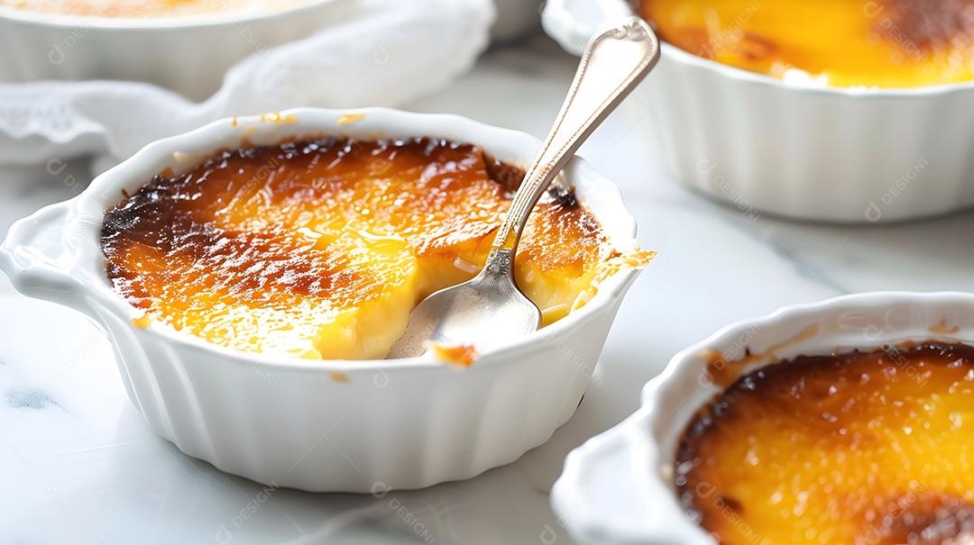 Quindim uma sobremesa de creme de coco assado