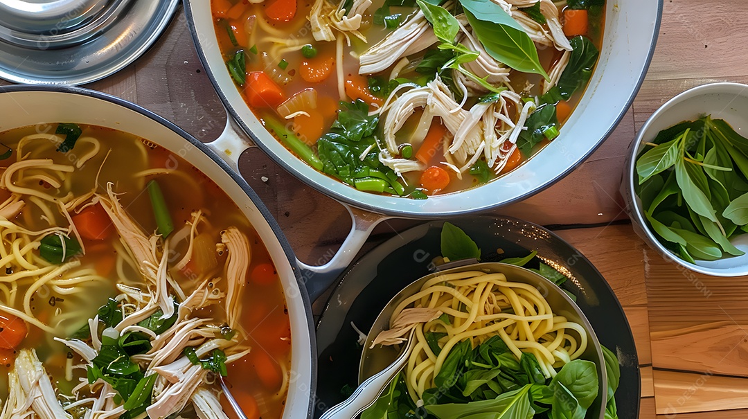 Sopa de capeletti com frango