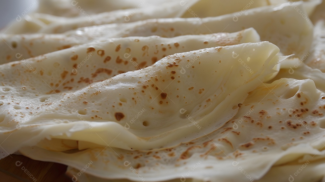 Crepes sem glúten feitos com fécula de mandioca