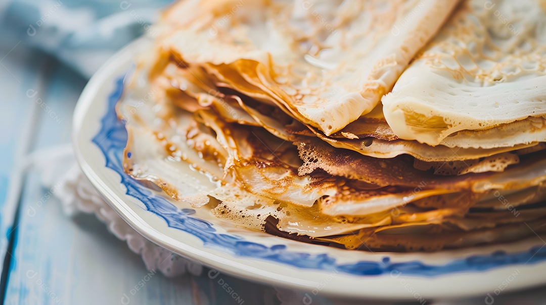Crepes sem glúten feitos com fécula de mandioca