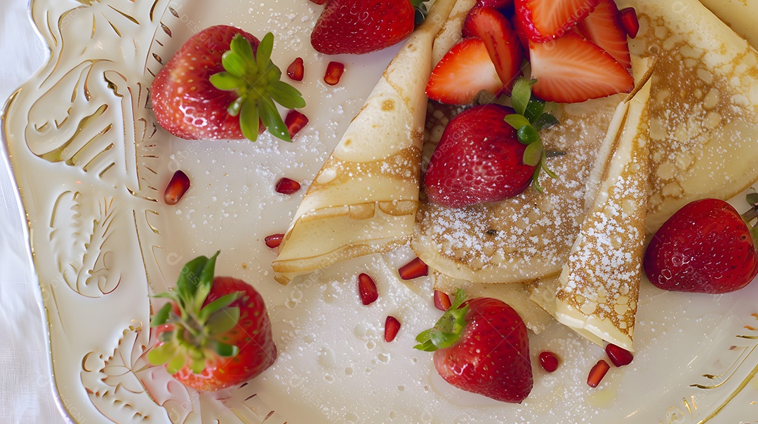 Crepes sem glúten feitos com fécula de mandioca