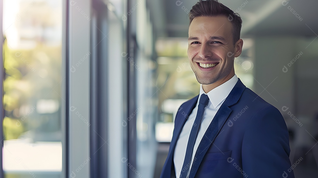 Retrato de homem de negócios sorrindo