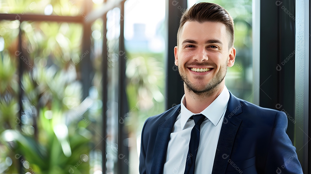 Retrato de homem de negócios sorrindo