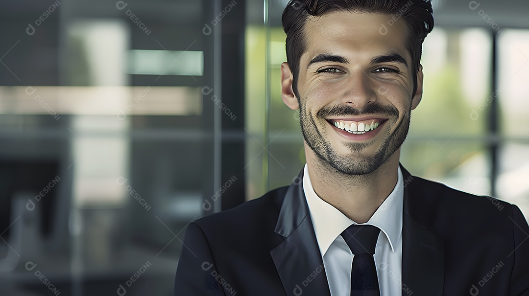 Retrato de homem de negócios sorrindo