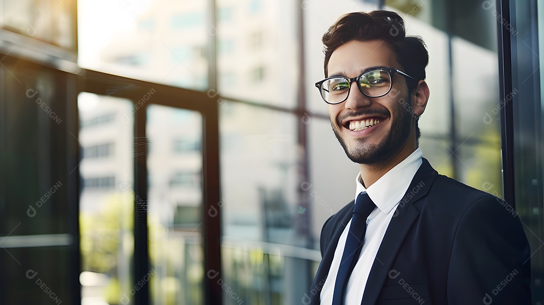 Retrato de homem de negócios sorrindo