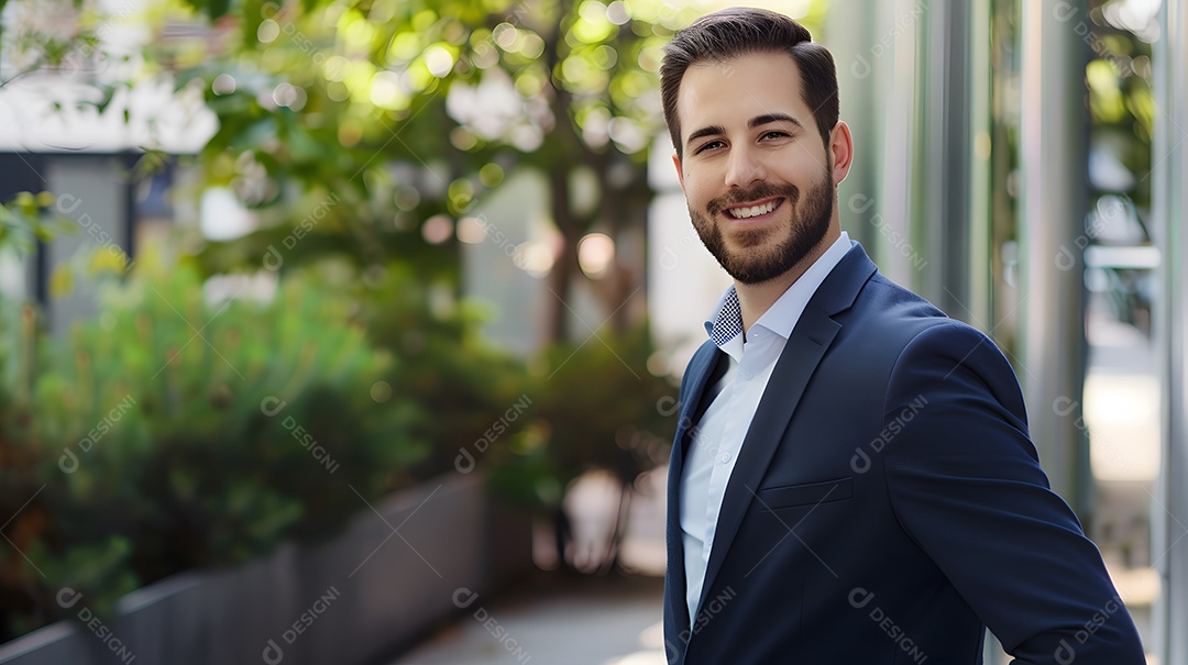 Retrato de homem de negócios sorrindo