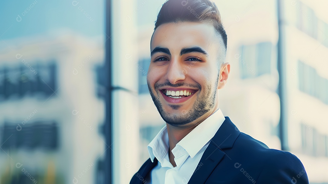Retrato de homem de negócios sorrindo
