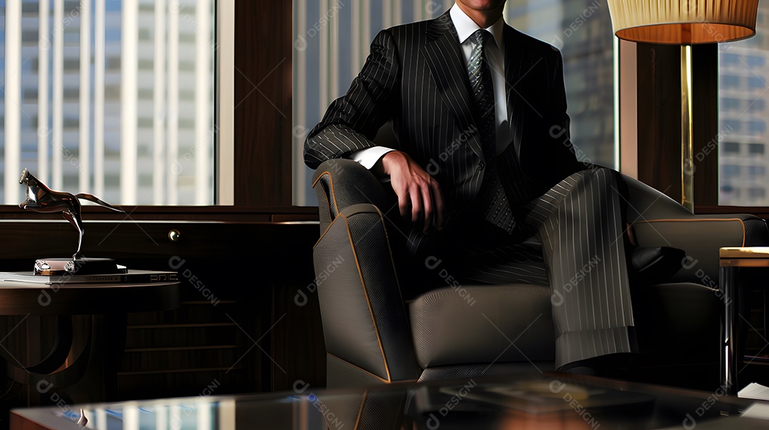 Um executivo com um comportamento tranquilo e controlado