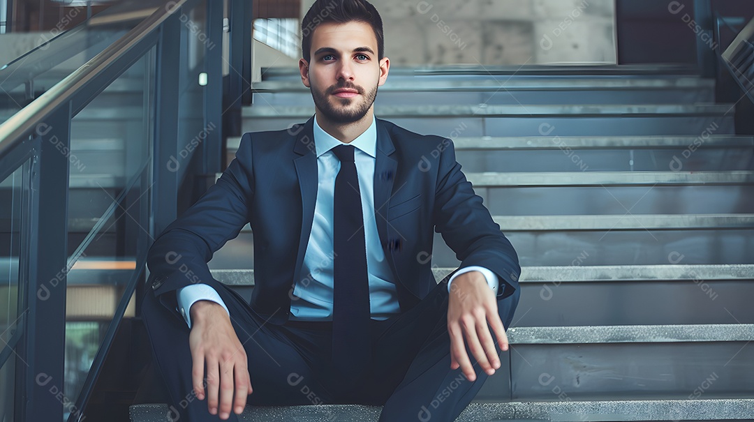 Um executivo que exala confiança e carisma