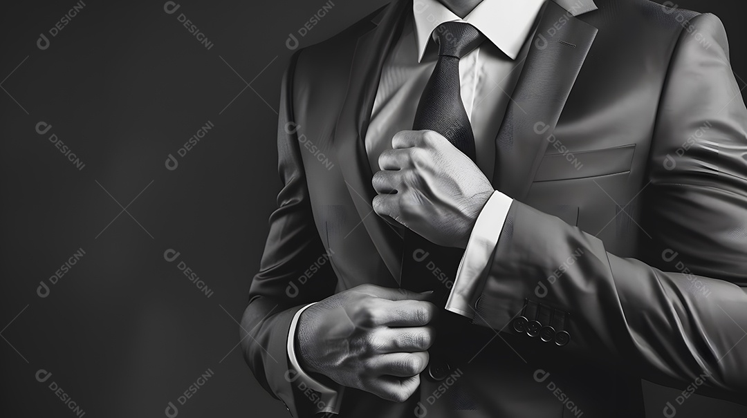 Um executivo com presença imponente exalando autoridade