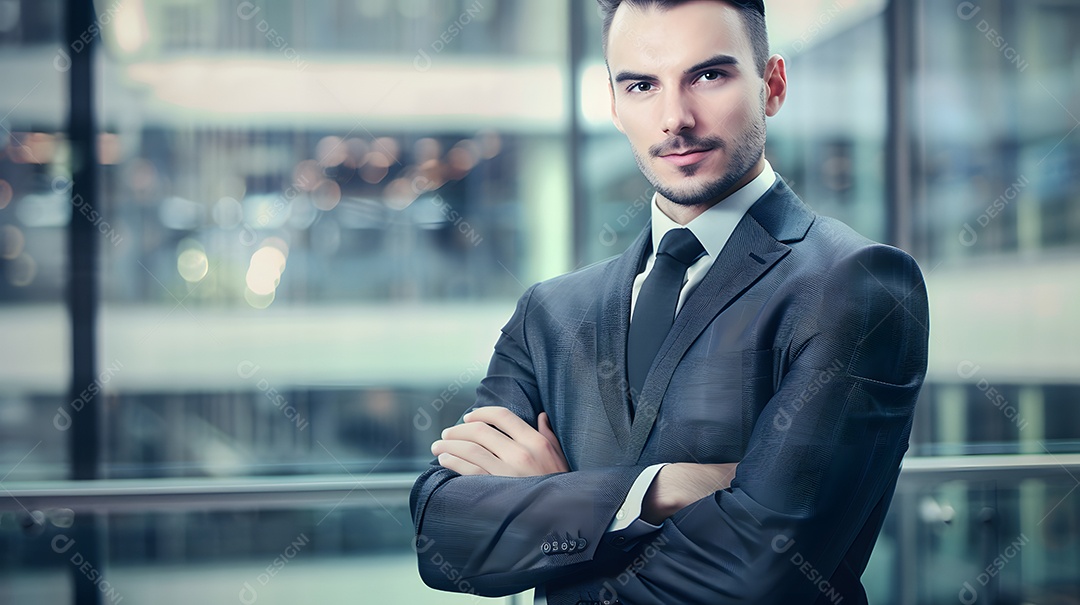 Um executivo com um comportamento tranquilo e controlado