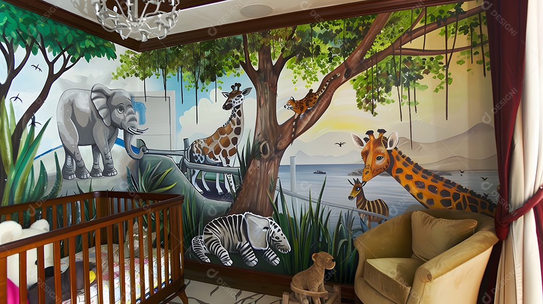 21b_0_A jungle-themed baby room with colorful animal murals --ar 169 --s 5_17162829409607619